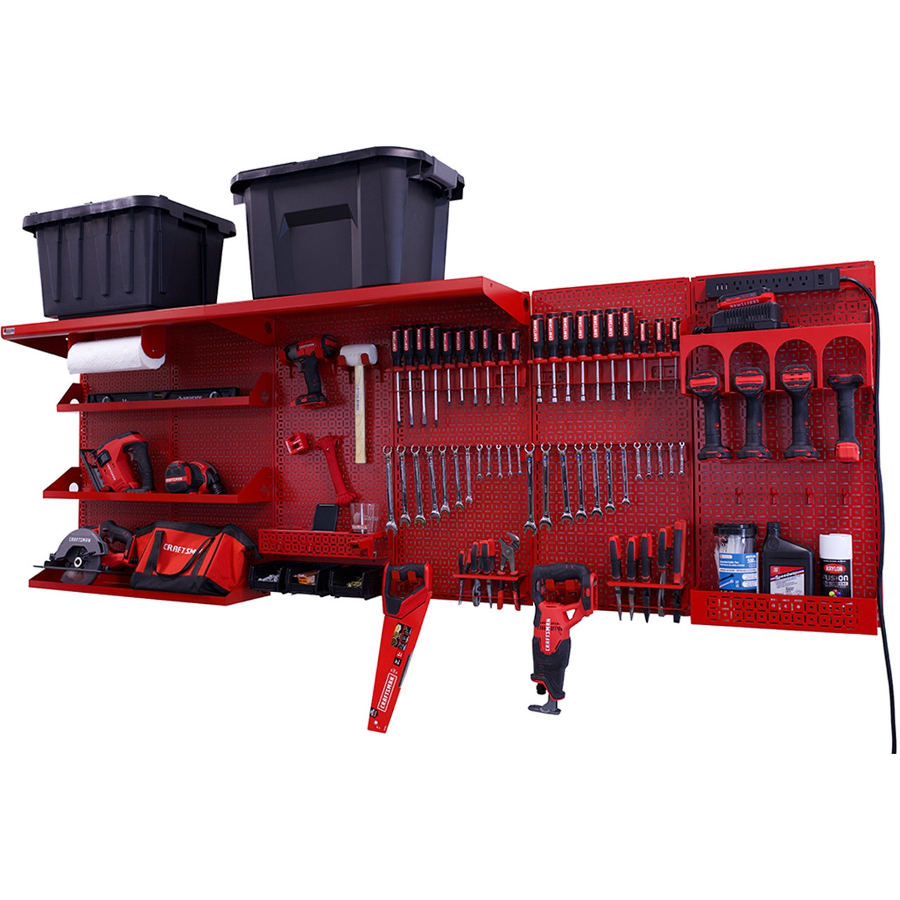 OmniWall Weekend Warrior Ultimate Tool Kit- Panel Color: Red Accessory Color: Red